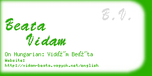 beata vidam business card